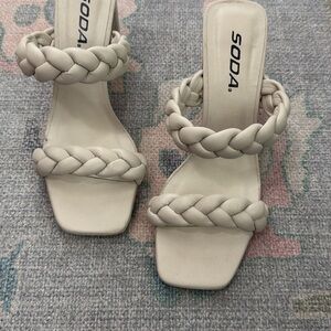 Soda Women's Braided Strap Sandals - White